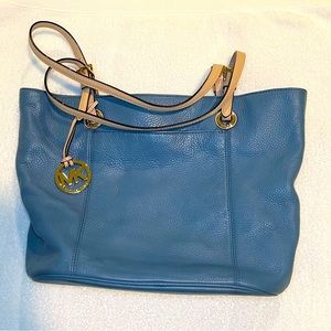 Michael Kors Surf Pebbled Leather Jet Set Tote Bag